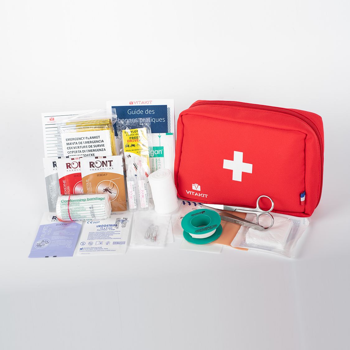 Trousse De Secours Voiture 2025 Norme DIN 13164 – Kit Complet Europe Avec Masques & Lingettes Respiratoires